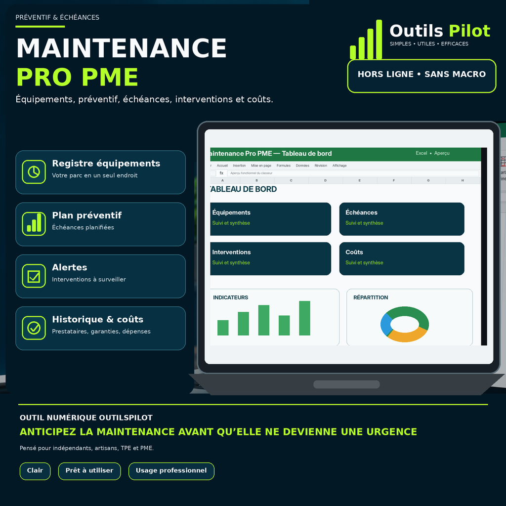 Maintenance Pro PME — couverture produit — OutilsPilot