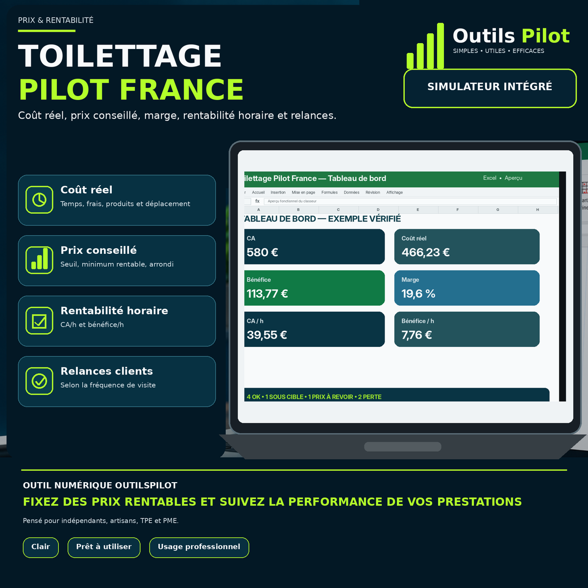 Toilettage Pilot France — couverture produit — OutilsPilot