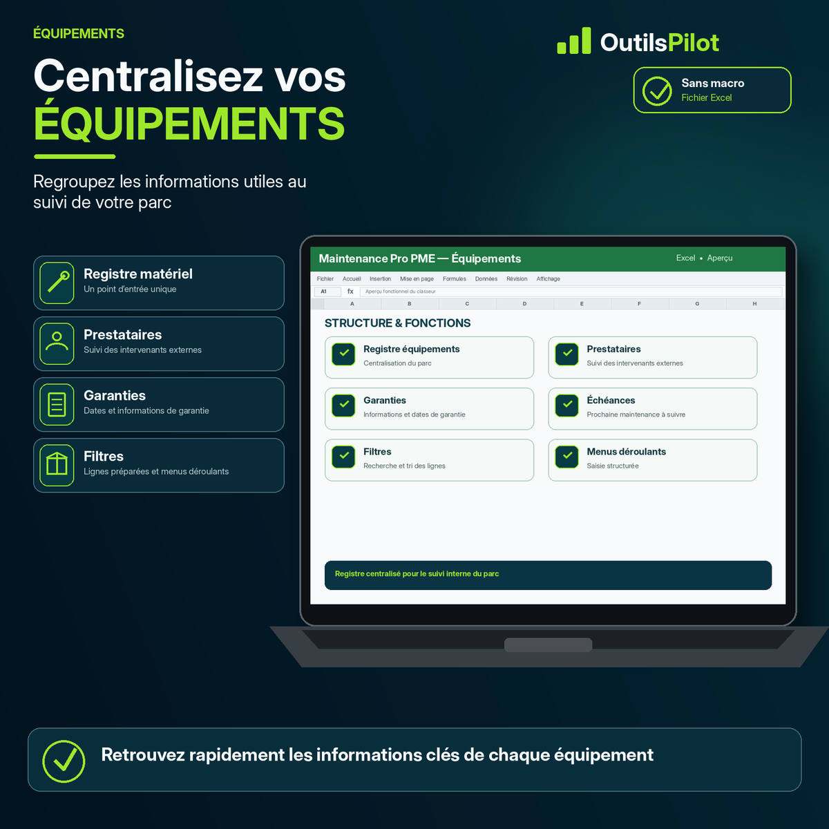 Maintenance Pro PME — fonction clé — OutilsPilot