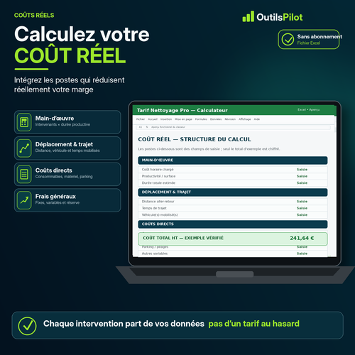 Calculateur de tarifs nettoyage — fonction clé — OutilsPilot