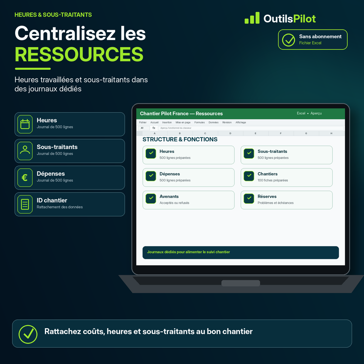 Chantier Pilot France — fonction complémentaire — OutilsPilot