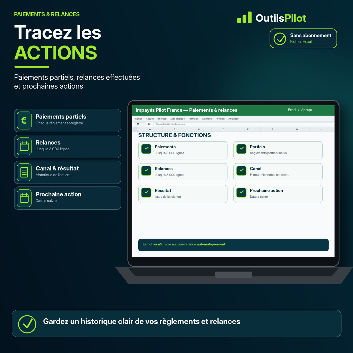 Impayés Pilot France — fonction complémentaire — OutilsPilot