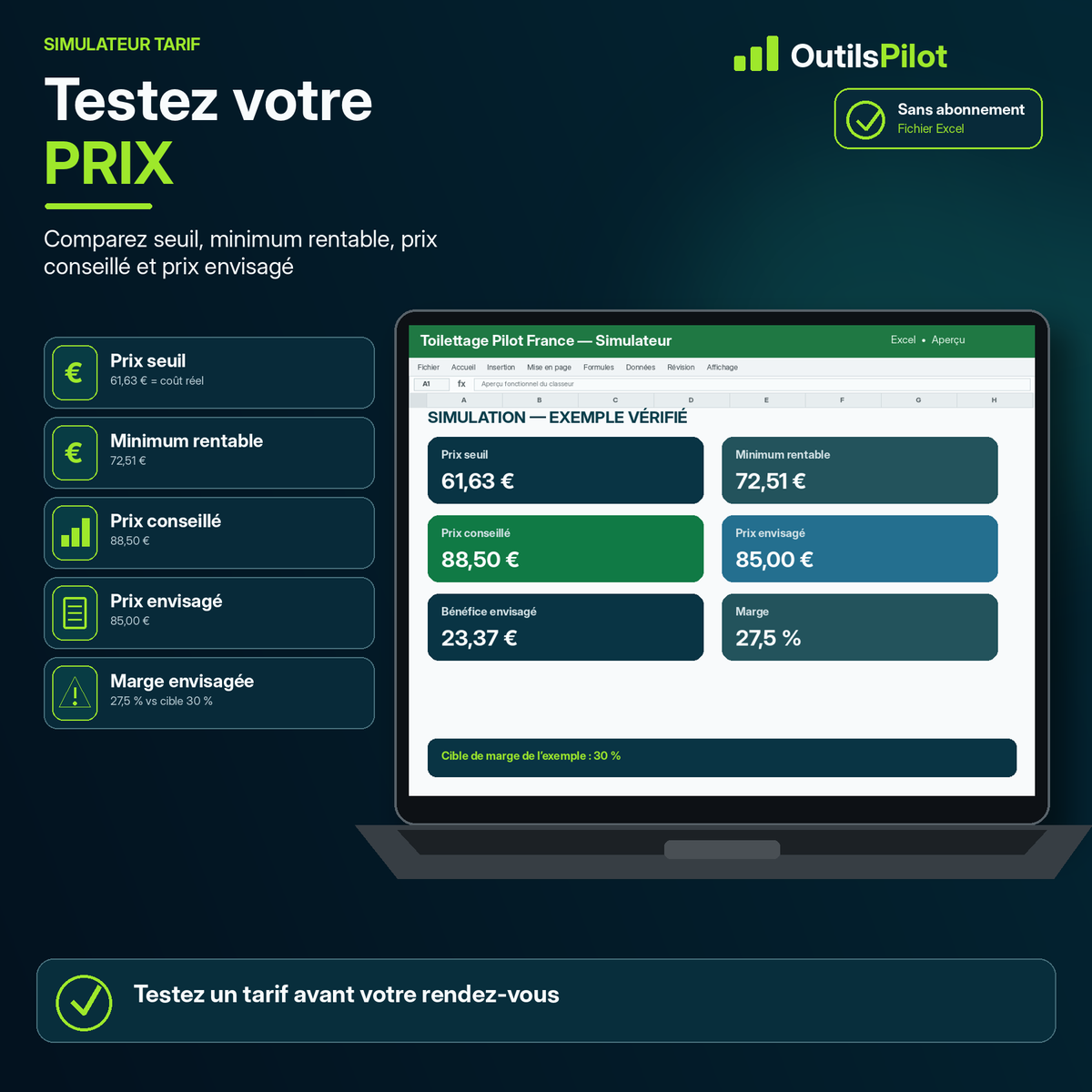 Toilettage Pilot France — fonction complémentaire — OutilsPilot