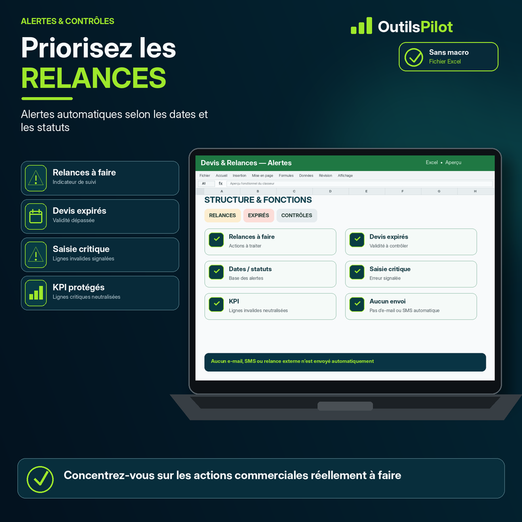 Devis & Relances Pilot France — contrôle, alerte ou bénéfice — OutilsPilot