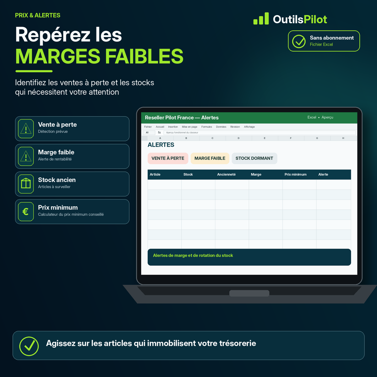 Reseller Pilot France — contrôle, alerte ou bénéfice — OutilsPilot