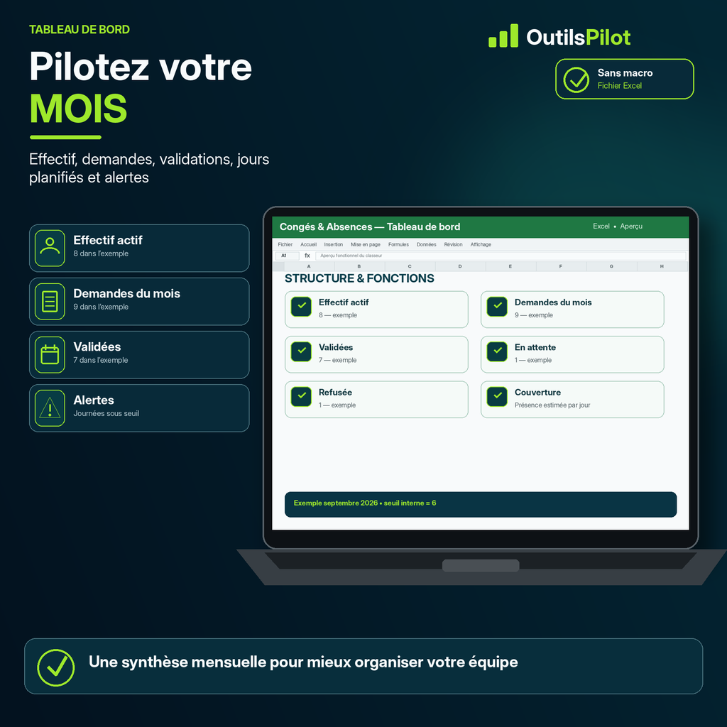 Congés & Absences Pilot France — synthèse ou tableau de bord — OutilsPilot