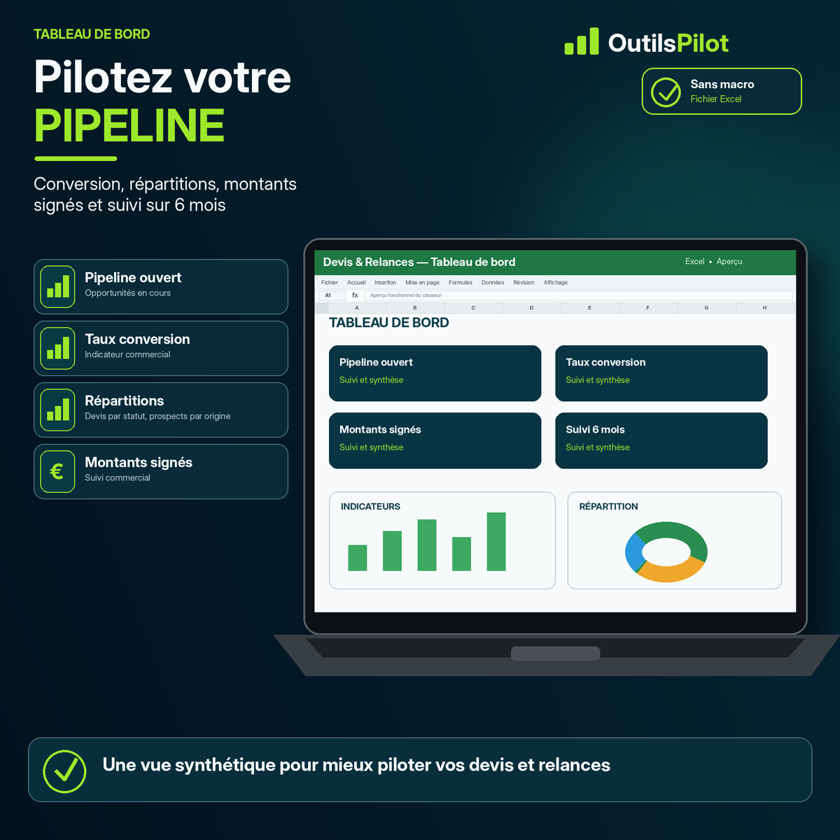Devis & Relances Pilot France — synthèse ou tableau de bord — OutilsPilot