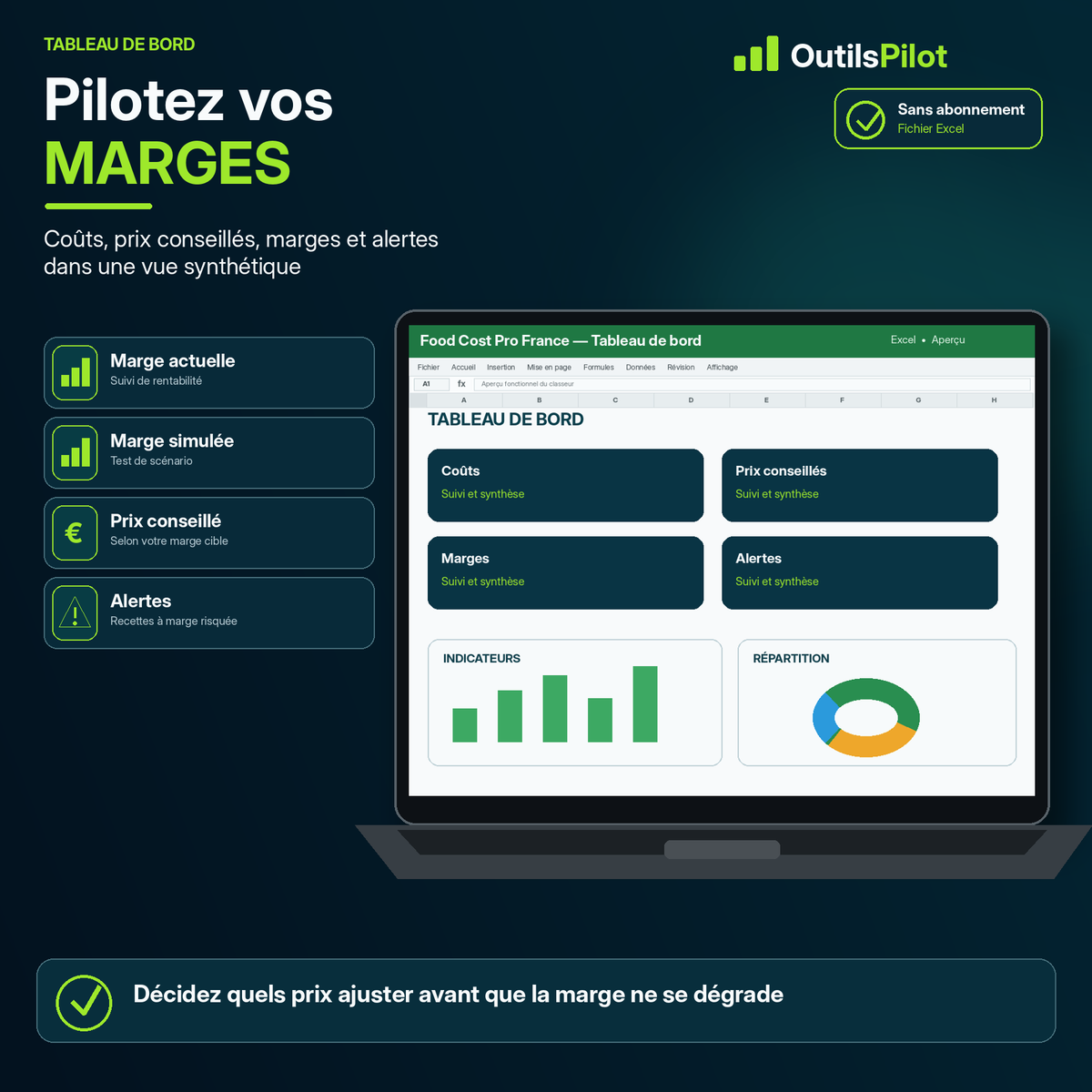 Food Cost Pro France — synthèse ou tableau de bord — OutilsPilot